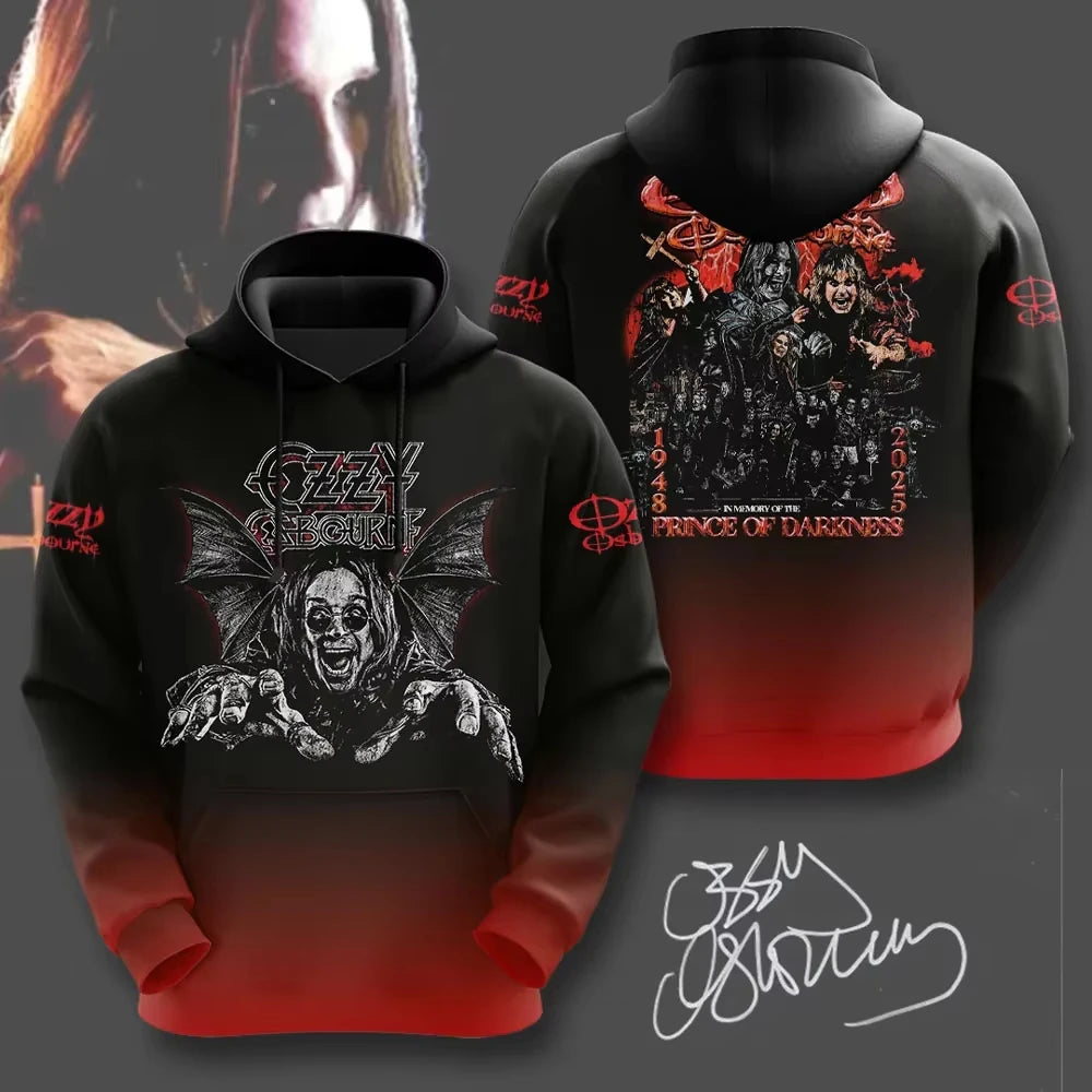 Felpa da uomo New Rock Ozzy Osbourne Band con stampa 3D Felpe da uomo e da donna Moda Street Felpa da donna Cappotto Hip Hop Sudadera