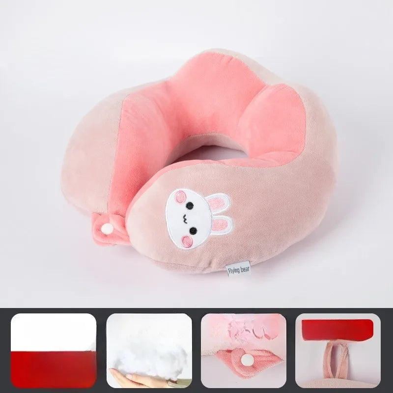 Cartoon Camel Hump Dinosaur U-Shaped Neck Pillow Custom Logo Cervical Support for Office & Airplane Travel