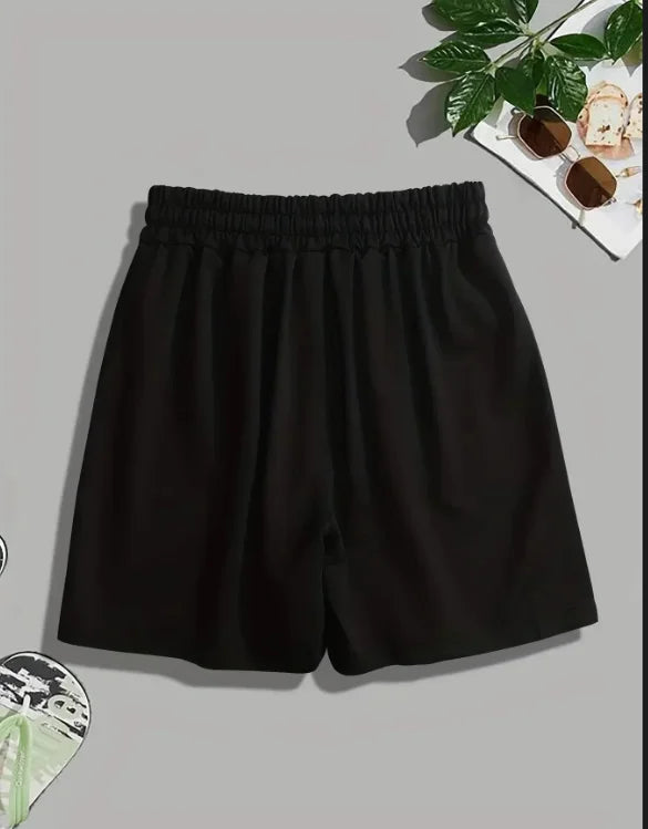 Pantaloncini American Retro, larghi, casual, a gamba larga, stile sportivo, da donna, estivi, nuovi, streetwear da uomo e da donna