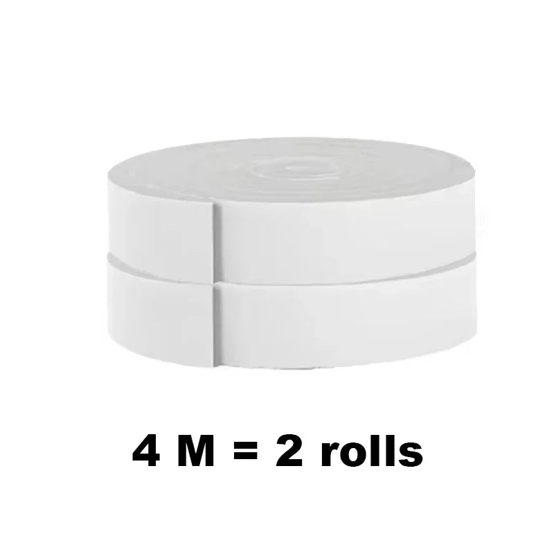 4M PU Sponge Foam Seal Strip Tape Adhesive Anti Collision Soundproof Weather Stripping for Doors Windows Furniture Protection
