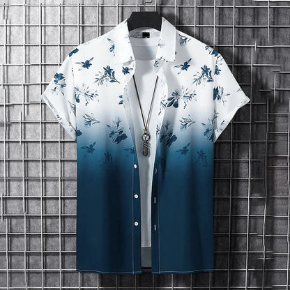 Camicia estiva con stampa floreale 3D graffiti, moda casual, business, camicia hawaiana, uomo, donna, camicia con bottoni, Ropa De Hombre