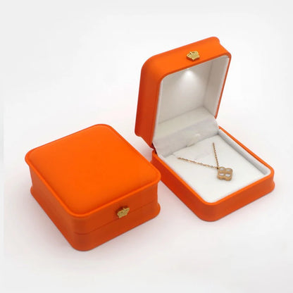 Scatola portagioie a LED con anello, porta orecchini di lusso con corona, ciondoli, espositore per proposta di matrimonio, scatola regalo, organizer per gioielli.