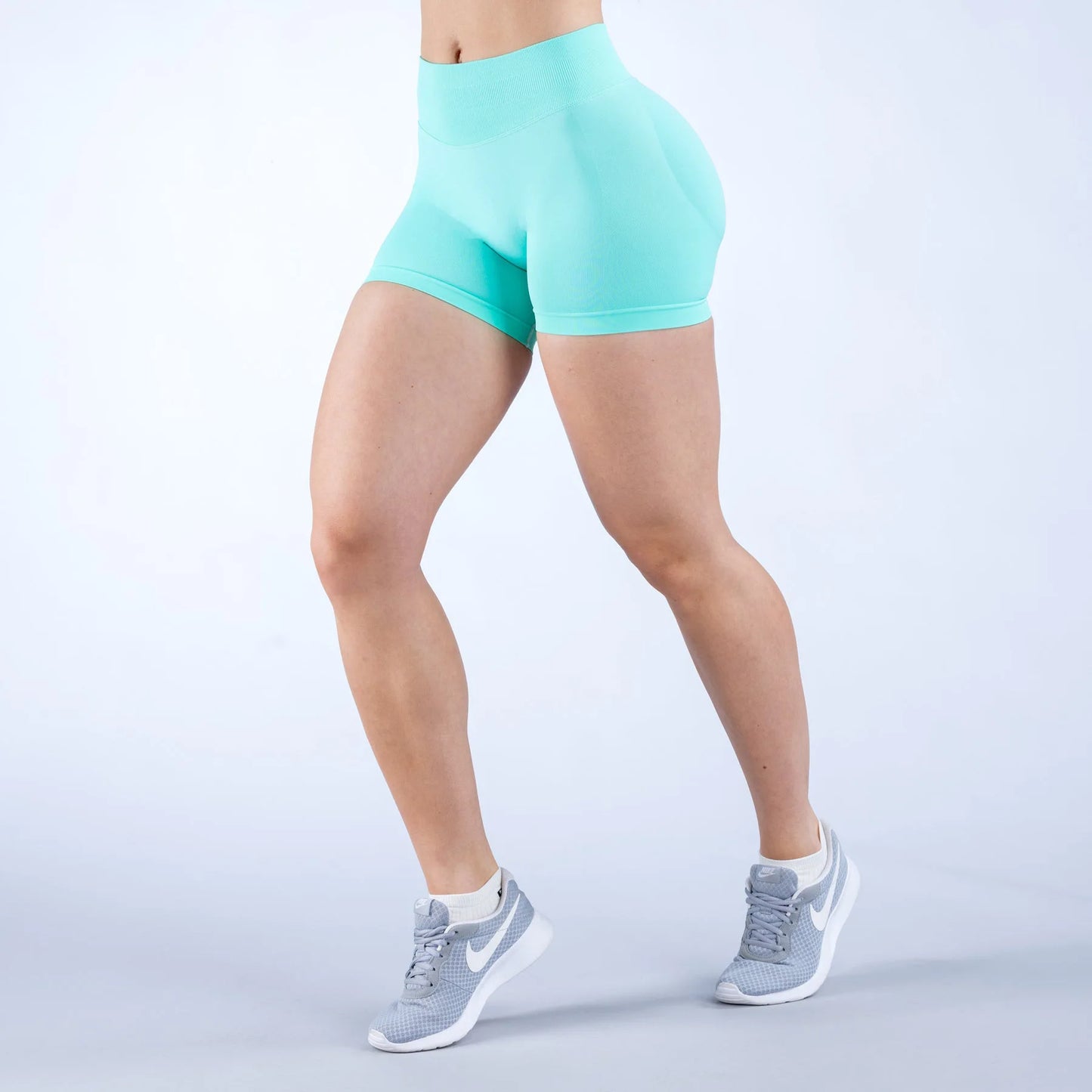New Gym Shorts Workout Biker Short Impact Shorts with Logo Low Waist Seamless Yoga Shorts Scrunch Stretch Fitness Clothing