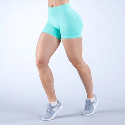 New Gym Shorts Workout Biker Short Impact Shorts with Logo Low Waist Seamless Yoga Shorts Scrunch Stretch Fitness Clothing