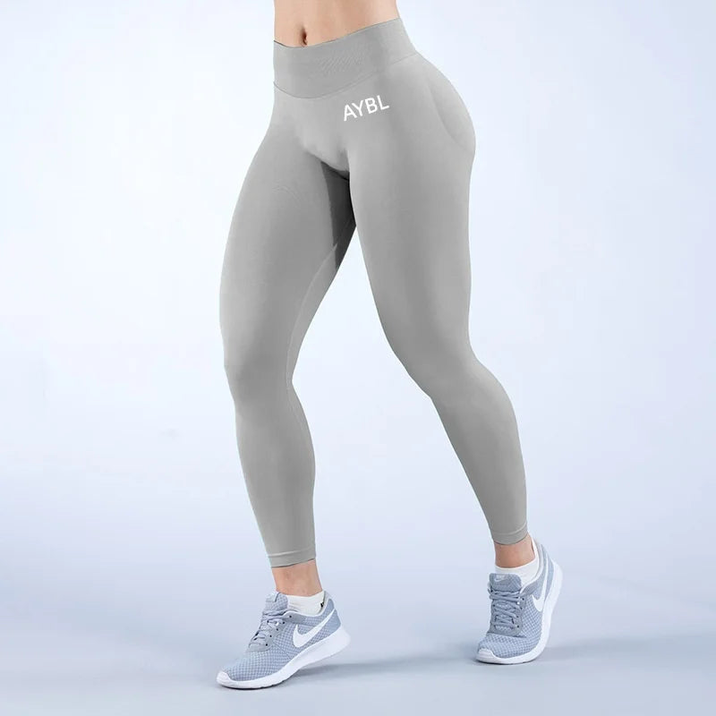 Trendy Leggings Scrunch Seamless Yoga Women Legging Gym Sports Pants Low Ribbed Band High Stretch Fitness Tights Pant