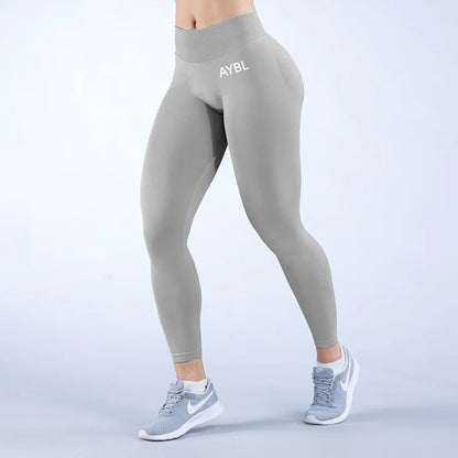 Trendy Leggings Scrunch Seamless Yoga Women Legging Gym Sports Pants Low Ribbed Band High Stretch Fitness Tights Pant