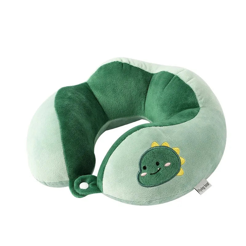 Cartoon Camel Hump Dinosaur U-Shaped Neck Pillow Custom Logo Cervical Support for Office & Airplane Travel