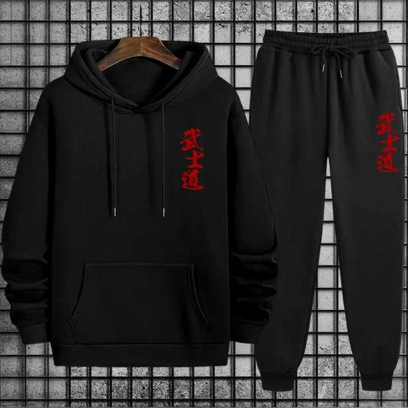 Nuovo arrivo 2025 Abbigliamento sportivo da uomo Felpa con cappuccio + pantaloni Tuta sportiva casual urbana Autunno Inverno Felpa da uomo alla moda tuta