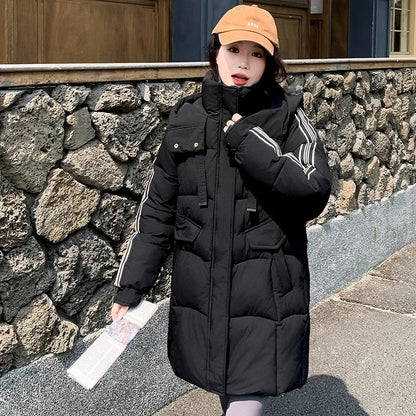 Down Cotton Jacket 2024 New Korean Version Loose Student Ladies Winter Parka Coat Elegant Temperament Cotton Padded Lady Coat