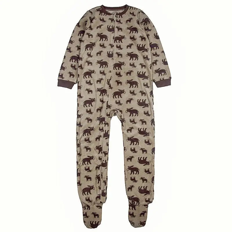 Tute in pile per bambini e bambine, con piedini, pagliaccetti, pigiami caldi per primavera, autunno e inverno.