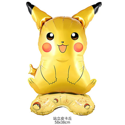 Palloncino Pikachu Pokemon per feste di compleanno da 1 a 9 anni, decorazione per feste a tema Pokemon e Squirtle, palloncino in alluminio per baby shower, bomboniere a tema Pikachu.