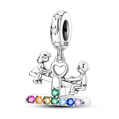 Anello romantico in argento sterling 925 con rosa, ideale per coppie, perfetto come proposta di matrimonio o per San Valentino. Ciondoli e perline adatti a collane e bracciali, perfetti per creare gioielli fai da te e regali.