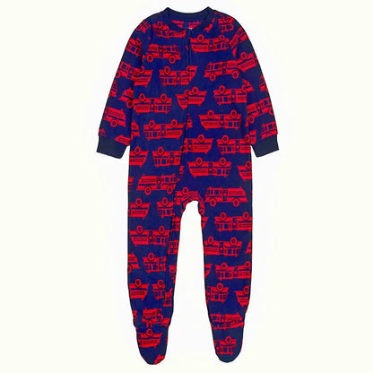 Tute in pile per bambini e bambine, con piedini, pagliaccetti, pigiami caldi per primavera, autunno e inverno.