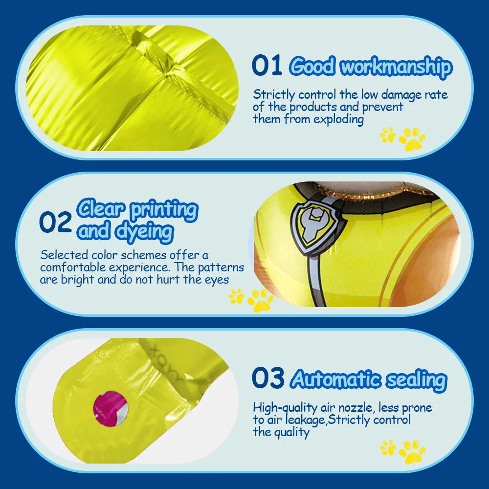 Paw Patrol Themed Balloon Cartoon police cars Fire engines Dog for Children's Birthday Party Decoration Supplies Gift Toys