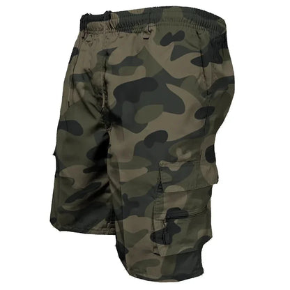 Pantaloncini tattici da uomo Delta Core Cargos con simbolo geometrico, tessuto elasticizzato in quattro direzioni, tasca di sicurezza nascosta, elastico in vita per palestra e fitness.