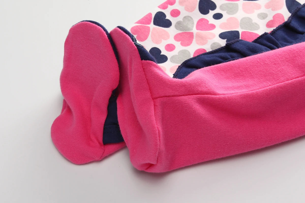 Kiddiezoom Tutina per neonata a maniche lunghe con stampa di scimmietta, ideale per tutte le stagioni, in morbido cotone 100%, ideale per neonati.