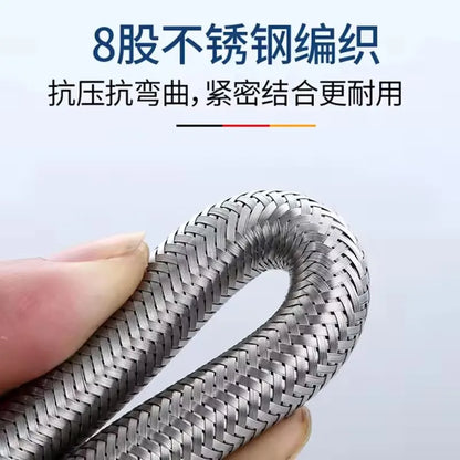 20/40/60/100/150/200cm G1/2'' Plumbing Explosion-Proof Flexible Braided Hose Anti-Winding Faucet Water Pipe For Kitchen Bathroom