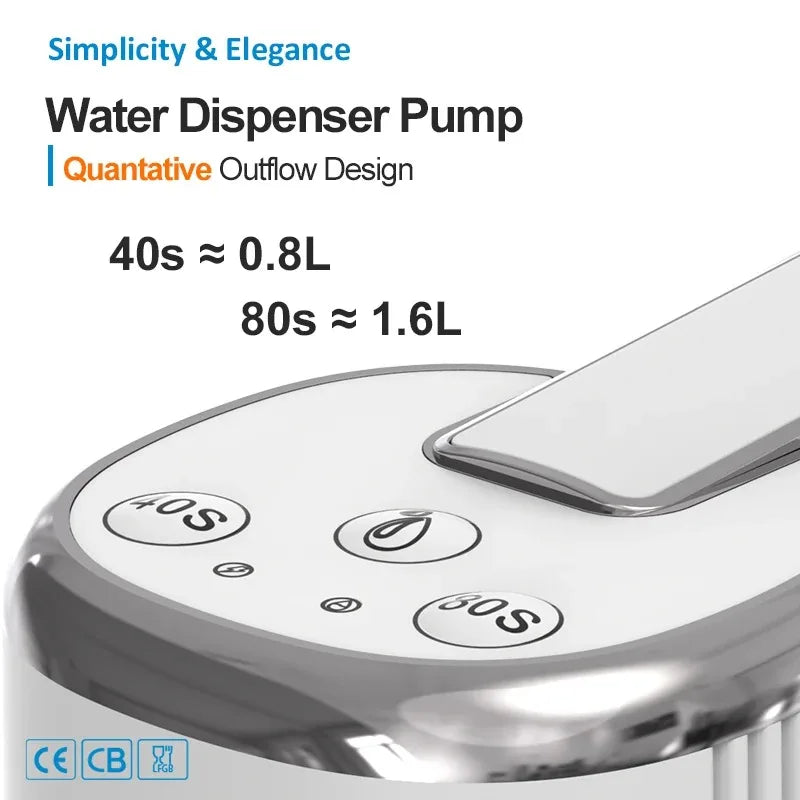 Distributore d'acqua Pompa per acqua Pompa per bottiglia elettrica Mini pompa per acqua portatile USB Pieghevole Distributore d'acqua automatico per uso domestico
