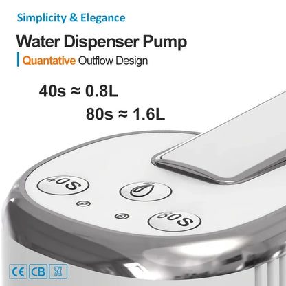 Distributore d'acqua Pompa per acqua Pompa per bottiglia elettrica Mini pompa per acqua portatile USB Pieghevole Distributore d'acqua automatico per uso domestico