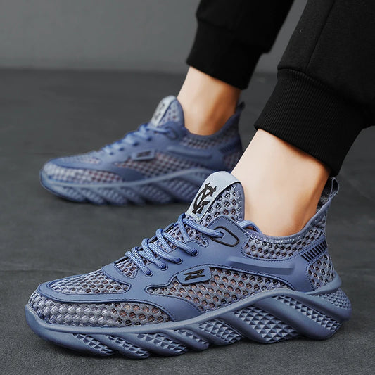 Scarpe da ginnastica da uomo alla moda, scarpe da corsa leggere, scarpe da ginnastica estive 2025 in mesh di marca, scarpe casual traspiranti, comode scarpe da tennis da uomo