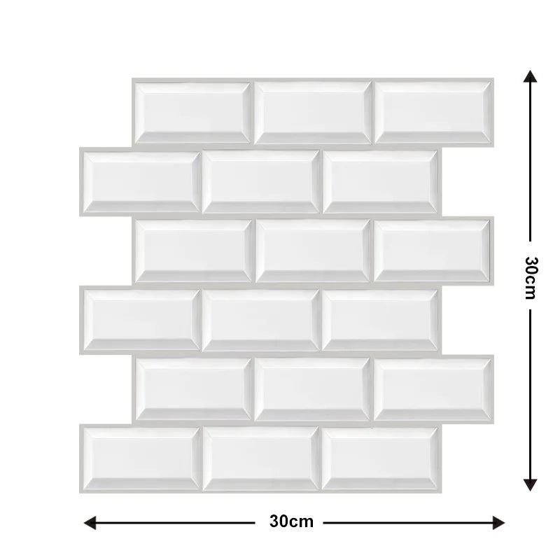 5/10pcs Self Adhesive Waterproof 3D Wall Panels, Brick Wallpaper, Retro Sticker for Bathroom, Fireplace decorative wall stickers