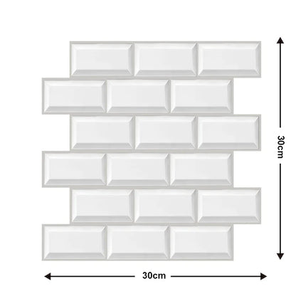 5/10pcs Self Adhesive Waterproof 3D Wall Panels, Brick Wallpaper, Retro Sticker for Bathroom, Fireplace decorative wall stickers