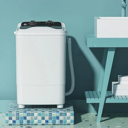 Home semi-automatic 7.5L large single bucket portable mini washing machine with washing and shaking function, large capacity