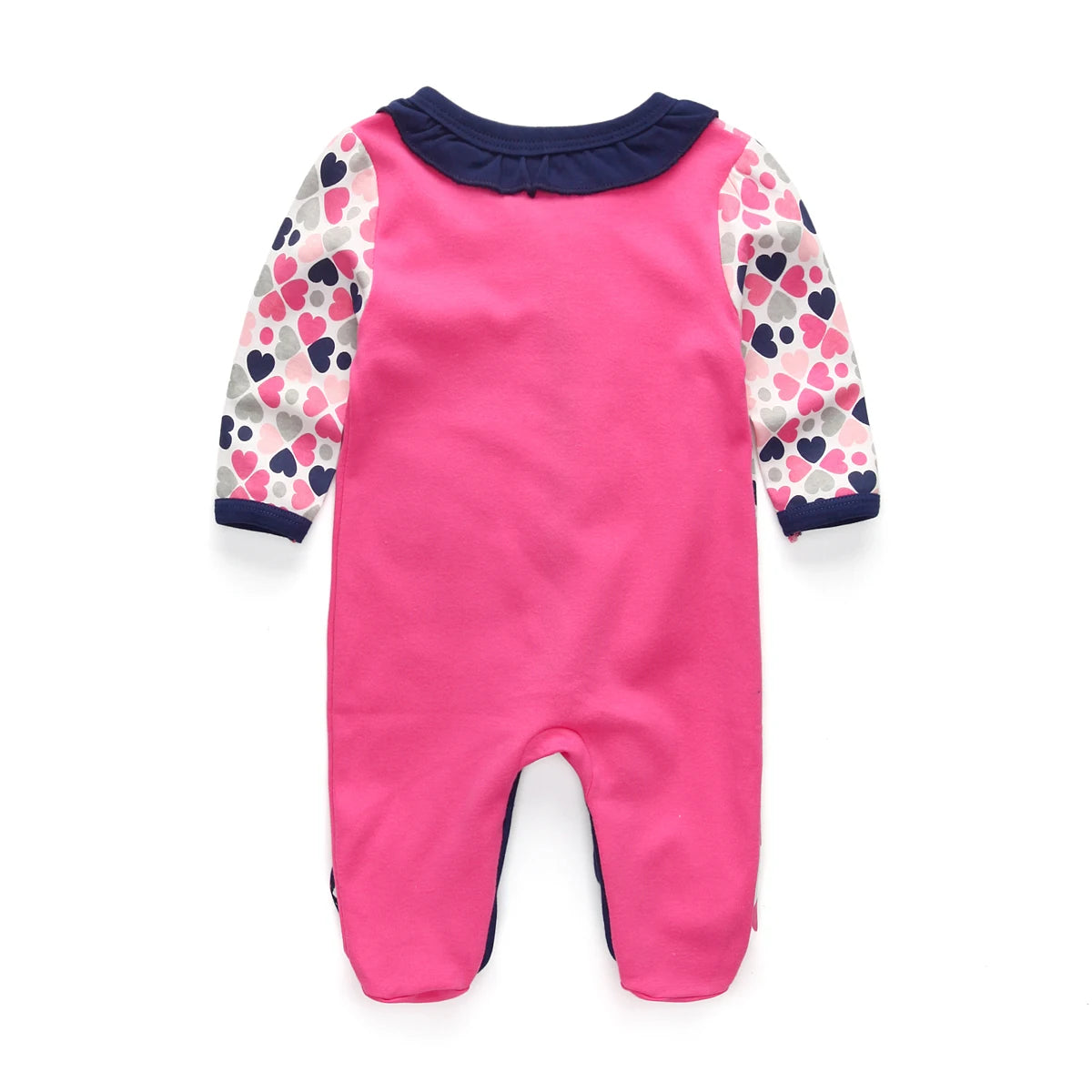 Kiddiezoom Tutina per neonata a maniche lunghe con stampa di scimmietta, ideale per tutte le stagioni, in morbido cotone 100%, ideale per neonati.