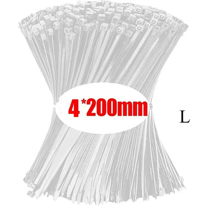 10-1000 Pcs Plastic Clamping Collar Rilsan Cable Ties Clamp Greenhouse Plastic Clamps Self-tightening Plastic Necklace Belts