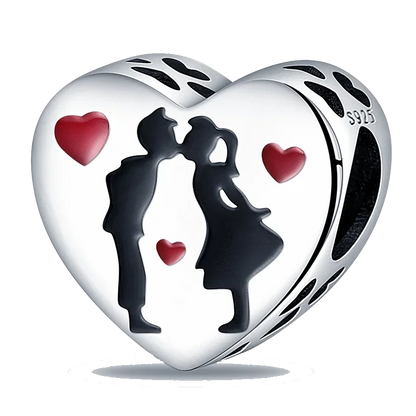 Anello romantico in argento sterling 925 con rosa, ideale per coppie, perfetto come proposta di matrimonio o per San Valentino. Ciondoli e perline adatti a collane e bracciali, perfetti per creare gioielli fai da te e regali.