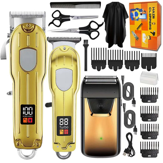 3 in 1 Hair Clippers for Men Beard Trimmer Kits Sets Electric Shavers Hair Clippers Trimmer T-Blade for Barber Home for Gifts