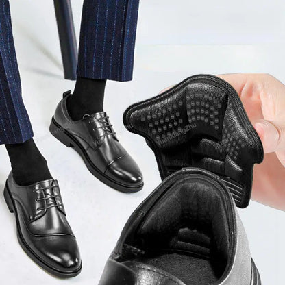 Protezioni per tallone 5D da uomo, adesivi per scarpe in pelle comode, cuscinetti per scarpe da ginnastica, solette per alleviare il dolore ai piedi, inserti imbottiti regolabili per la cura dei piedi.