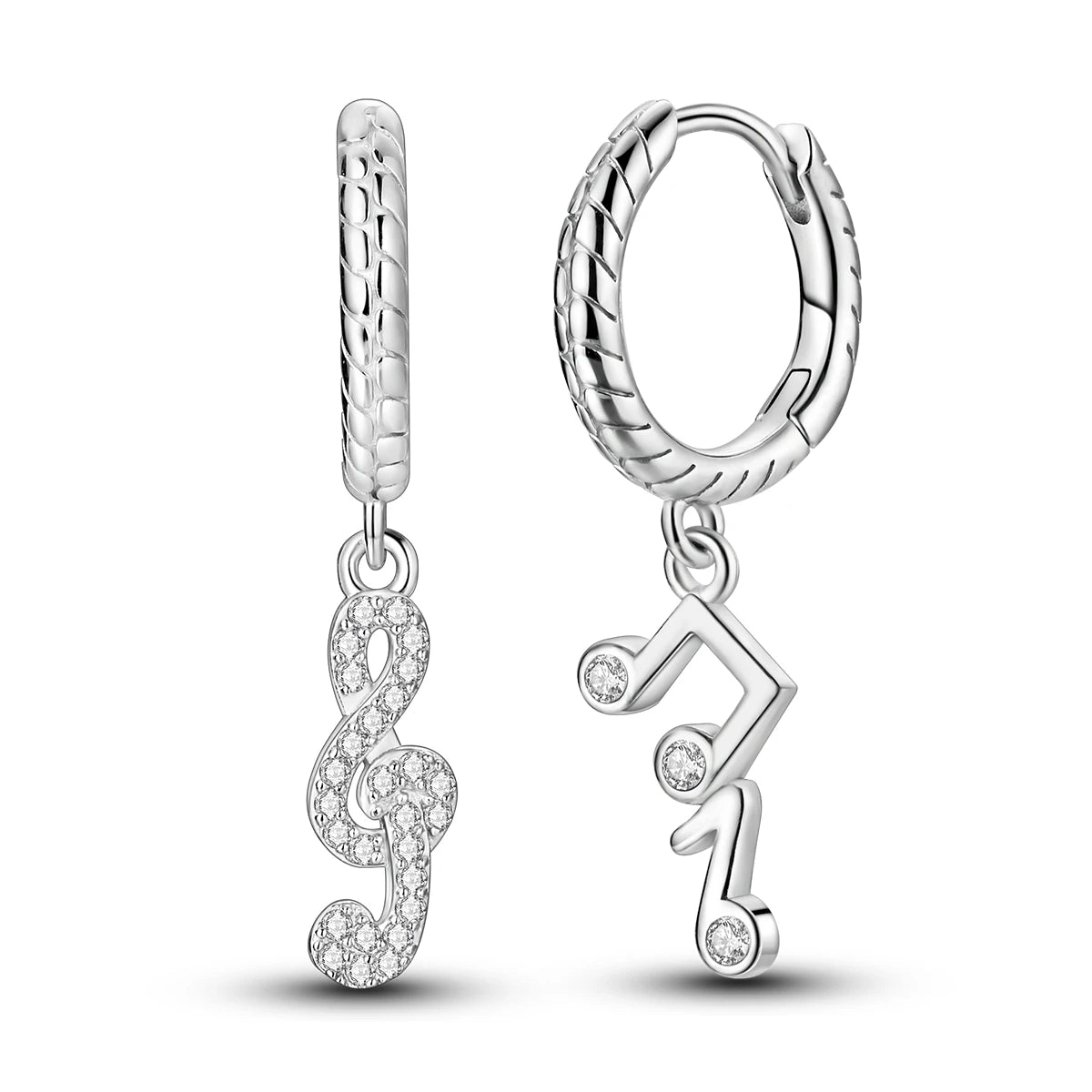Orecchini a cerchio originali in argento 925 con stella, luna, trifoglio e farfalla con zirconi, perfetti per la creazione di gioielli e come regali di nozze per donne e ragazze.