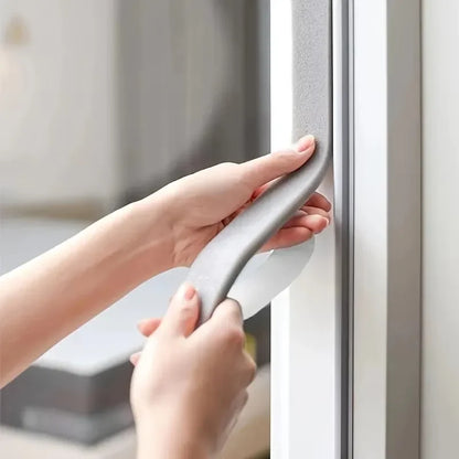 4M PU Sponge Foam Seal Strip Tape Adhesive Anti Collision Soundproof Weather Stripping for Doors Windows Furniture Protection