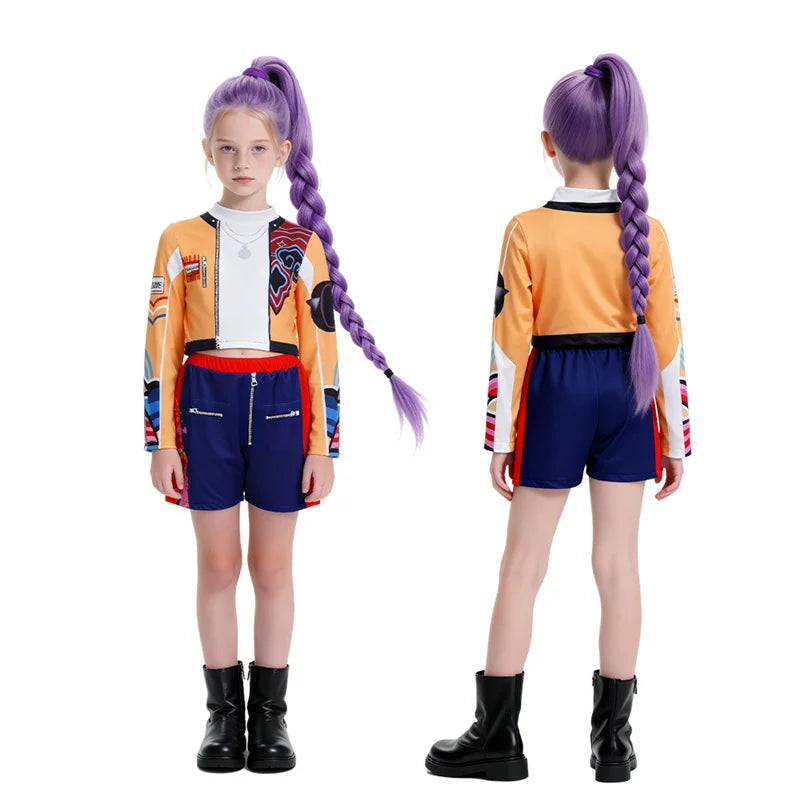 Set di costumi cosplay di Rumi Hunter per ragazze, abiti da gioco di ruolo di Mira Zoey Golden per ragazze, abbigliamento per spettacoli di K-Pop.