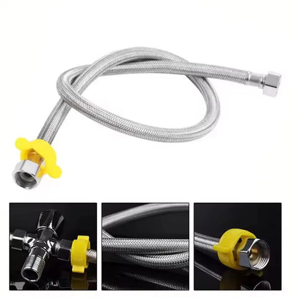 20/40/60/100/150/200cm G1/2'' Plumbing Explosion-Proof Flexible Braided Hose Anti-Winding Faucet Water Pipe For Kitchen Bathroom