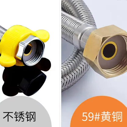 20/40/60/100/150/200cm G1/2'' Plumbing Explosion-Proof Flexible Braided Hose Anti-Winding Faucet Water Pipe For Kitchen Bathroom