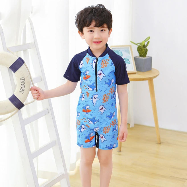 Costume da bagno per bambini e ragazzi, maniche lunghe, stampa frutta, protezione solare, costume da bagno estivo per la spiaggia, taglie 3 4 5 6 7 8 10 anni