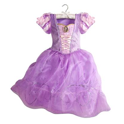 Costume da principessa per bambine, festa di Halloween, cosplay, vestiti per Natale, compleanno, carnevale, travestimento da Rapunzel.