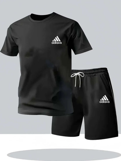 2025 summer fashion trend men's plus size two-piece casual and comfortable high-quality sports set