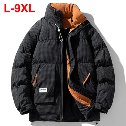 Parkas Thicken Warm Padded Jackets Outwear for Male Female Parkas Big Size 8XL 9XL Men's Plus Size Winter Puffer Bubble Parkas