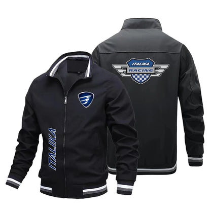 Giacca da corsa ITALIKA con logo da motociclista alla moda, giacca sportiva antivento da ciclismo, abbigliamento da uomo, giacca copribici hip-hop