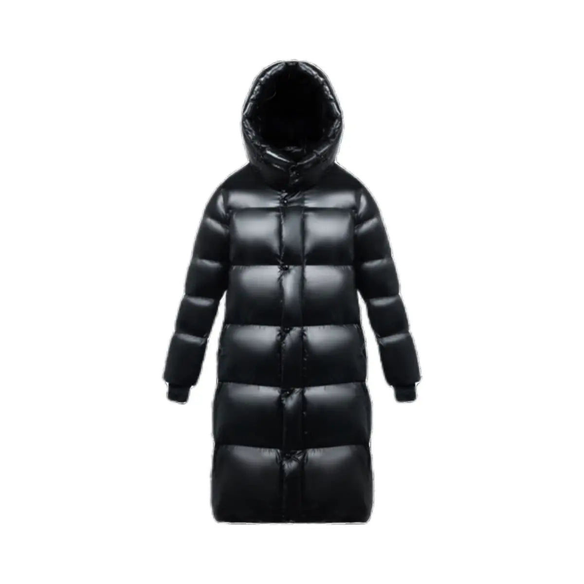 New Style Winter Down Coat For Men Women Casual Loose Fit Black Couple's Jacket Thickened X-Long Sleeve Hooded Parka