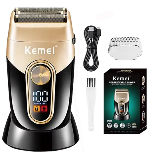 KM-3209 Shaving Machine Foil Trimmer Razor Kemei High Quality Three Blade Heads Electric Shaver Trimmer for Men Beard Trimmer
