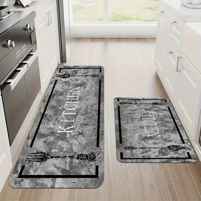 Set di tappeti moderni per la cucina, tappeto con motivo effetto marmo, tappeto per corridoio, adatto per camera da letto, soggiorno, sala da pranzo, cucina