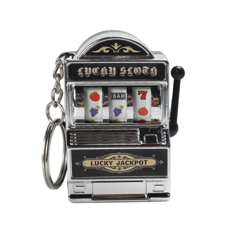Portachiavi portafortuna, portachiavi jackpot, mini ciondolo da casinò, ciondolo per borsa, regalo originale per bambini e adulti