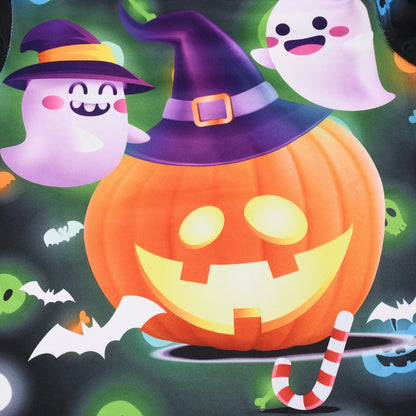 Pigiama a maniche lunghe digitale a tema zucca di Halloween per bambini e bambine