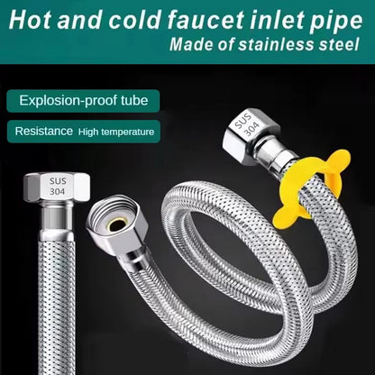 20/40/60/100/150/200cm G1/2'' Plumbing Explosion-Proof Flexible Braided Hose Anti-Winding Faucet Water Pipe For Kitchen Bathroom