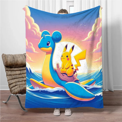 Coperte calde e morbide per bambini con Charizard dei cartoni animati giapponesi, perfette come copridivano, copriletto o regalo di compleanno.