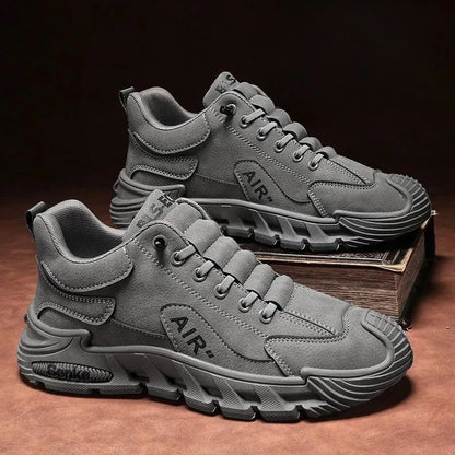 Scarpe casual da uomo autunno 2025, nere, semplici, traspiranti, scarpe da skate, comode e resistenti, scarpe da jogging in EVA.